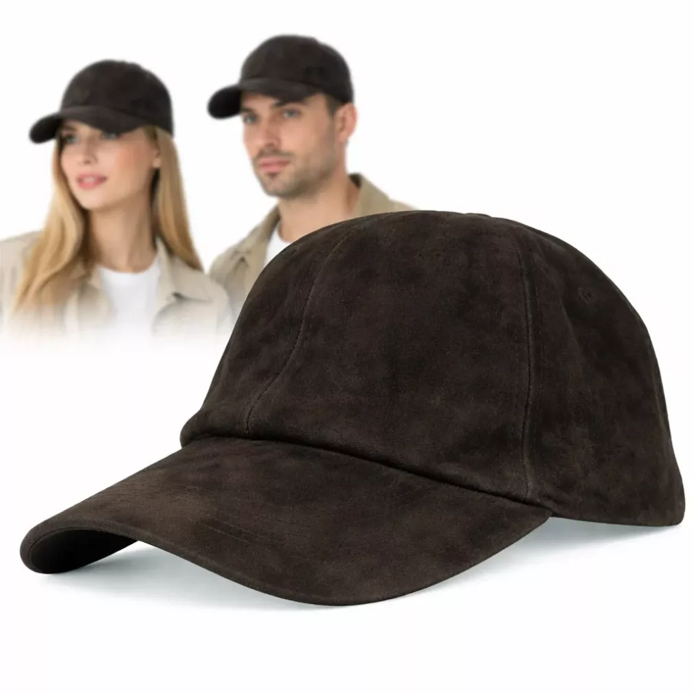 Czapka Zimowa z Daszkiem Ocieplana Bejsbolówka Nubukowa K296D Unisex