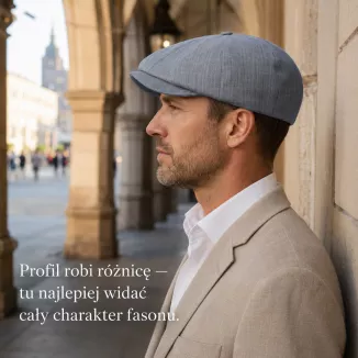 Kaszkiet Męski Szary Niebieski Letni Czapka Gazeciarz Peaky Blinders K313E - 8