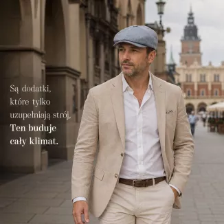 Kaszkiet Męski Szary Niebieski Letni Czapka Gazeciarz Peaky Blinders K313E - 9
