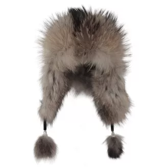 Luksusowa damska pilotka skórzana z futrem czarna Polar Fashion W526E - 3