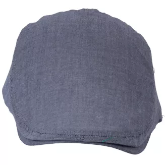 Kaszkiet Męski Błękitny Lniany Flat Cap Letni Lekki Przewiewny Czapka K309E - 2