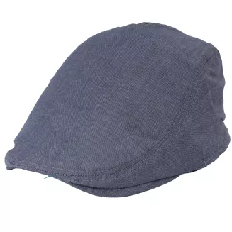 Kaszkiet Męski Błękitny Lniany Flat Cap Letni Lekki Przewiewny Czapka K309E - 3