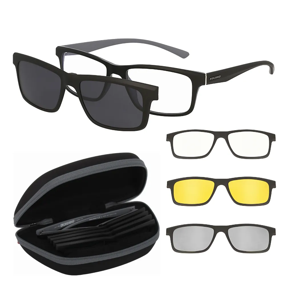 Solano CL30007 Set Corrective Frame With Clip-On Sun Cover