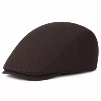Kaszkiet brązowy lniany ivy cap lekki klasyczny wygodny styl K212G - 2