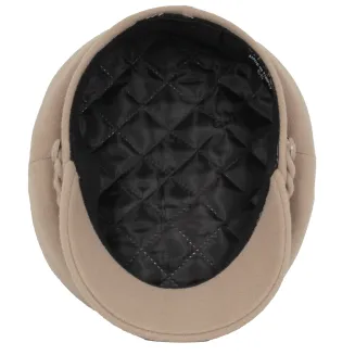 Damski Kaszkiet Beżowy Ocieplany K271A Czapka z Daszkiem PolarFashion - 5