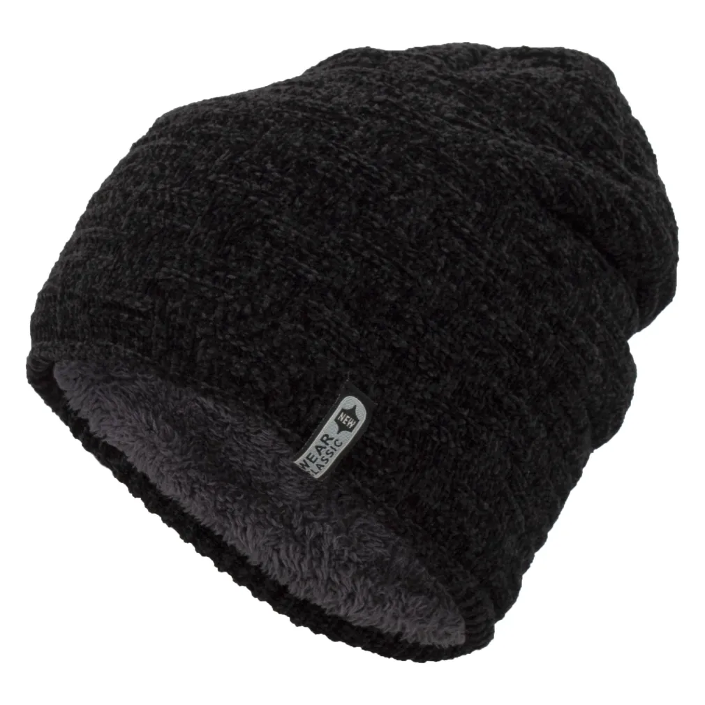 W388C Czarna Beanie zimowa czapka z polarem Polar Fashion®
