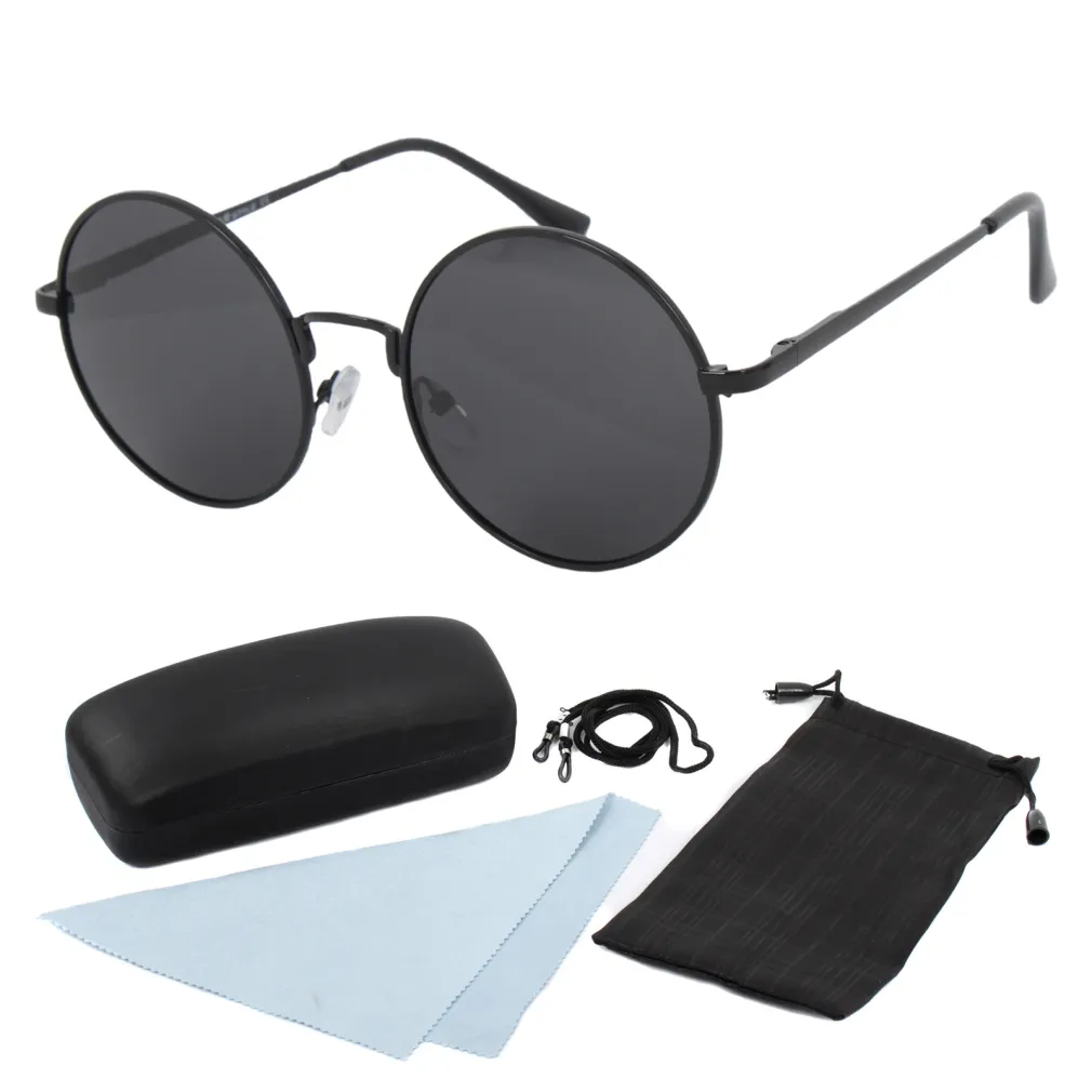 Polar Fashion P1067 C1 Black Polarized Sunglasses Lennon