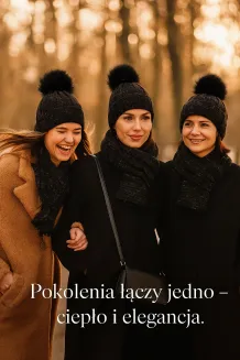W359Dk Black Haker Women'S Winter Set Knitted Hat With Scarf - 5
