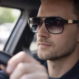 Okulary przeciwsłoneczne męskie Solano SS 10543A czarno złote TAC - 7