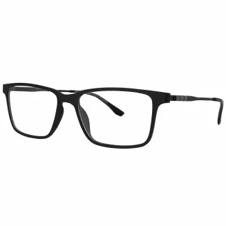 Męskie okulary czarne matowe clip-on polaryzacja ULTEM Solano CL90272A - 3
