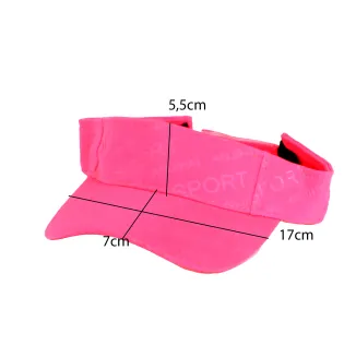 Różowy Daszek Damski na Lato Sportowy UV,Biegi i Rowery R248B Polar Fashion - 3