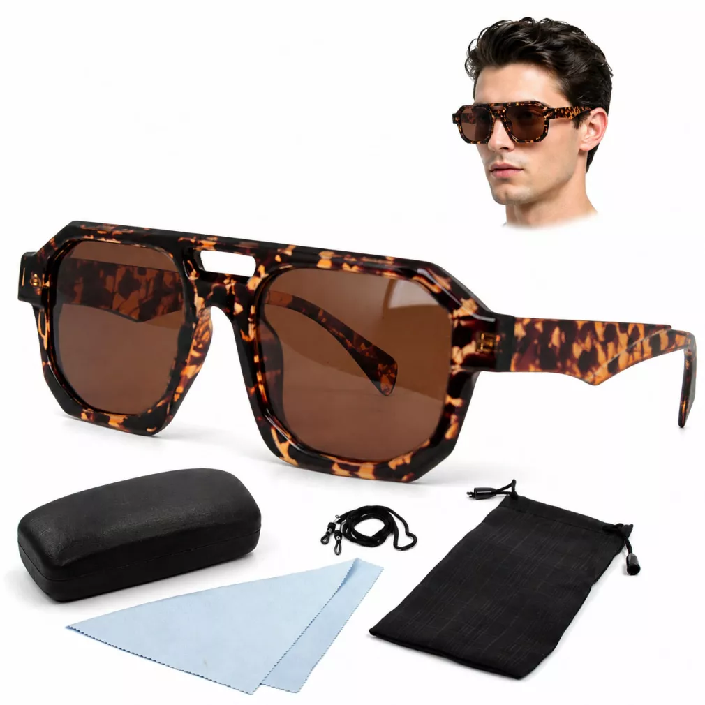 Okulary Polaryzacyjne Męskie UV400 Polar P2486C4 Panterka Brązowe Do Jazdy