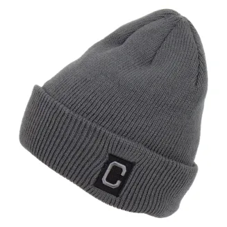 Unisex Czapka Zimowa Szara W459A Beanie z Haftem C Streetwear Polar Fashion - 2