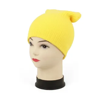 W243B Yellow Winter Hat Dwarf Smurf Striped Colorful - 3