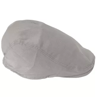 Czapka z daszkiem Kaszkiet Męski Beżowy Lniany Flat Cap Letni Lekki  K309F - 4