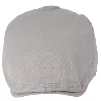 Czapka z daszkiem Kaszkiet Męski Beżowy Lniany Flat Cap Letni Lekki  K309F - 3