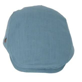 Turkusowy kaszkiet męski lniany r.57–61 – Polar Fashion K212B - 2