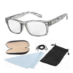Okulary korekcyjne 89018 Czarne plusy do czytania etui