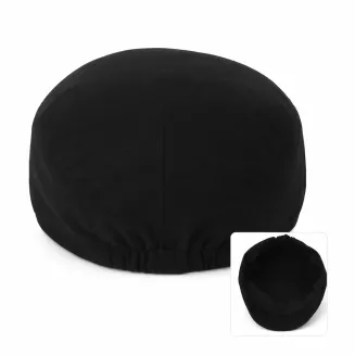 Kaszkiet Męski Czarny Lniany Flat Cap Letni Lekki Przewiewny 57-60 cm K309K - 6