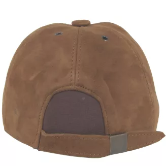 Zamszowa skórzana bejsbolówka męska nubuk ocieplana K295A Polar Fashion - 5