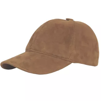 Zamszowa skórzana bejsbolówka męska nubuk ocieplana K295A Polar Fashion - 3