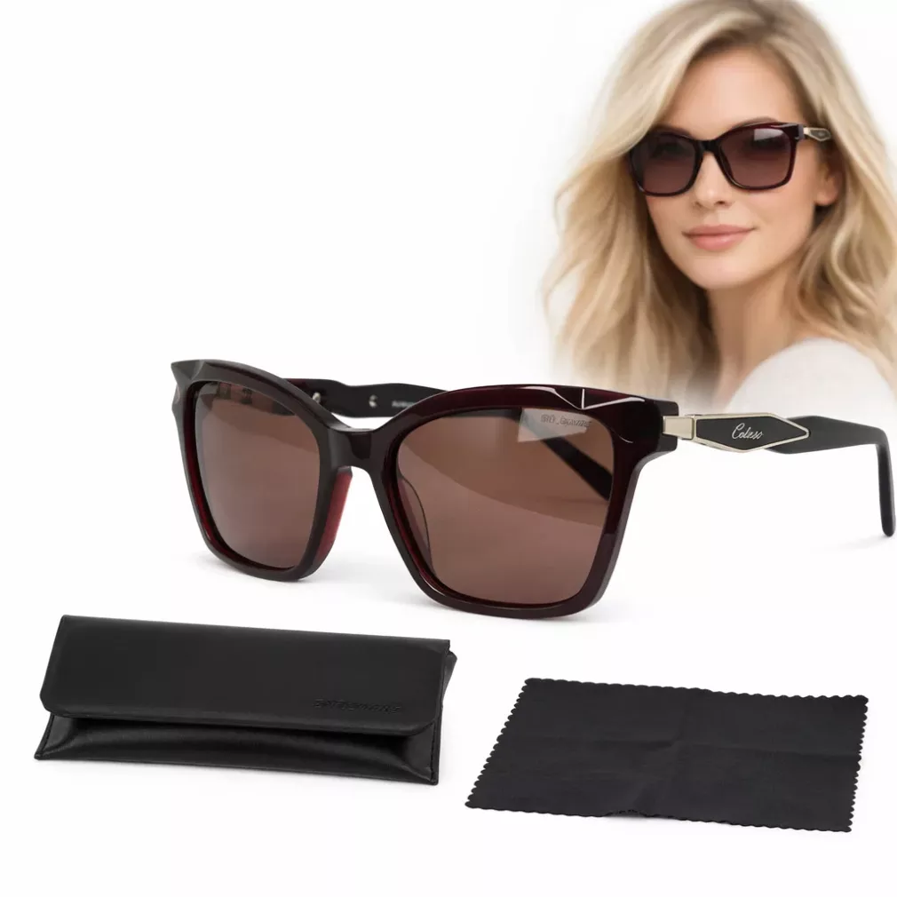 Okulary przeciwsłoneczne damskie Solano SS90215B – brązowe, polaryzacyjne