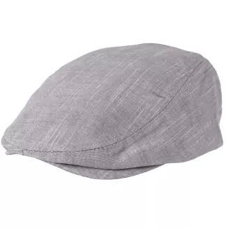 Kaszkiet męski bawełniany beżowy-szary flat cap letni lekki czapka K306C - 2