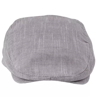 Kaszkiet męski bawełniany beżowy-szary flat cap letni lekki czapka K306C - 3