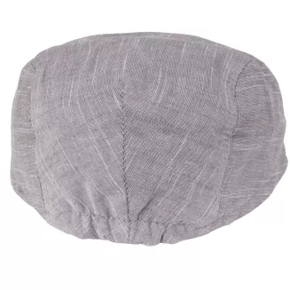 Kaszkiet męski bawełniany beżowy-szary flat cap letni lekki czapka K306C - 6