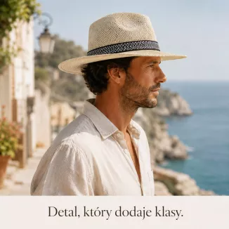 beżowy Stylowy Letni Kapelusz Panama – Polar Fashion R231C - 6