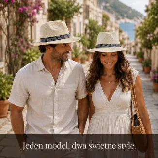 beżowy Stylowy Letni Kapelusz Panama – Polar Fashion R231C - 9