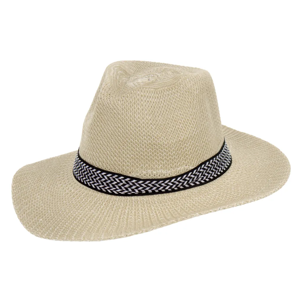 beżowy Stylowy Letni Kapelusz Panama – Polar Fashion R231C