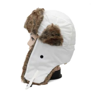 W111A White Warm Hat Children'S Winter Hat Eared Impregnated Insulated With Fleece From The Inside Waterproof - 3