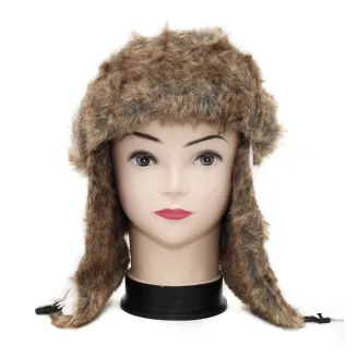 W111A White Warm Hat Children'S Winter Hat Eared Impregnated Insulated With Fleece From The Inside Waterproof - 4
