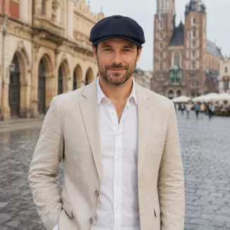 Kaszkiet Męski Gazeciarz Granatowy Letni Czapka Peaky Blinders Navy K313H - 2