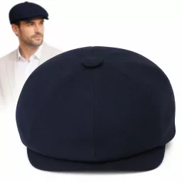 Kaszkiet Męski Gazeciarz Granatowy Letni Czapka Peaky Blinders Navy K313H