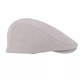 Kaszkiet Męski Bawełniany Szaro Beżowy Czapka Letnia Flat Cap Greige K312B - 6