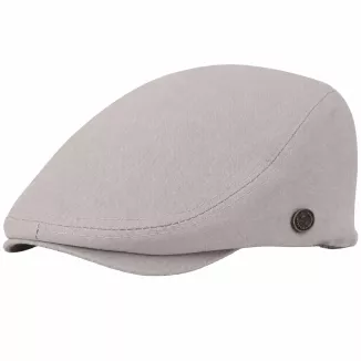 Kaszkiet Męski Bawełniany Szaro Beżowy Czapka Letnia Flat Cap Greige K312B - 4