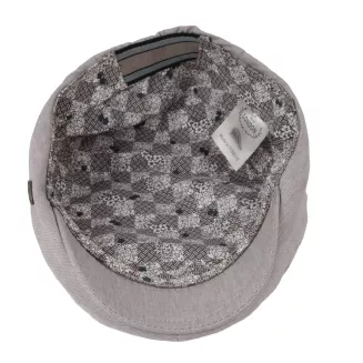 Kaszkiet Męski Bawełniany Szaro Beżowy Czapka Letnia Flat Cap Greige K312B - 7
