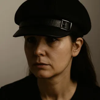 Stylowy Kaszkiet Damski Newsboy Czarny K290B Polar Fashion Klasa i Charakter - 6