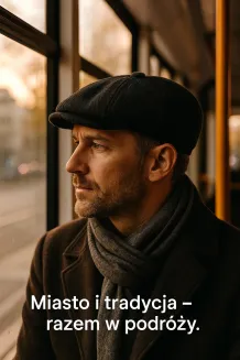 Peaky Blinders Ocieplany Kaszkiet Męski Grafitowa Jodełka K274B Shelby - 8