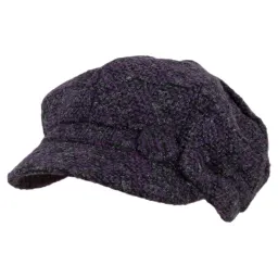 K76B Fioletowy modny kaszkiet bawełniana czapka damska