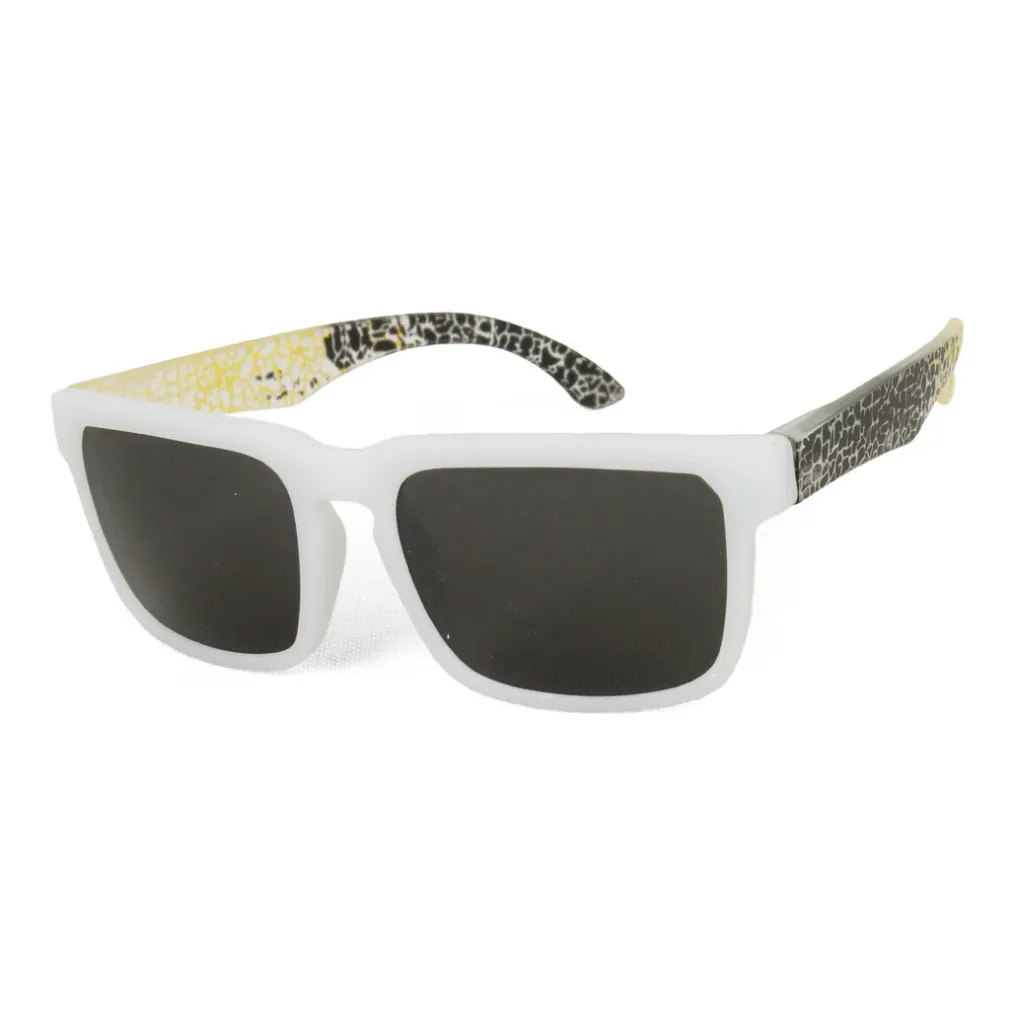 Sunglasses Nerd Haker White Yellow Tinted