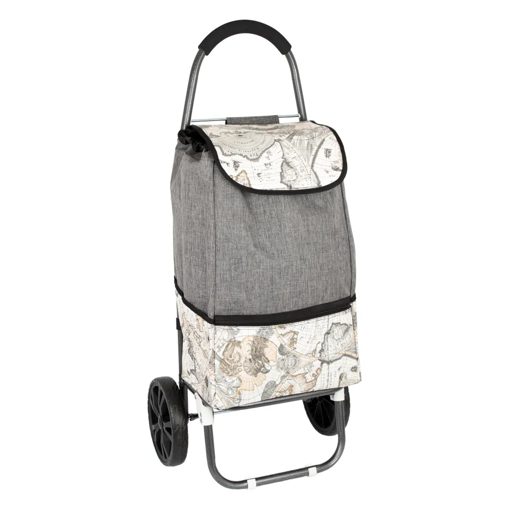 Shopping Bag On Wheels WZ422AC Two-Wheel Cart For Shopping Or Beach Big Wheels