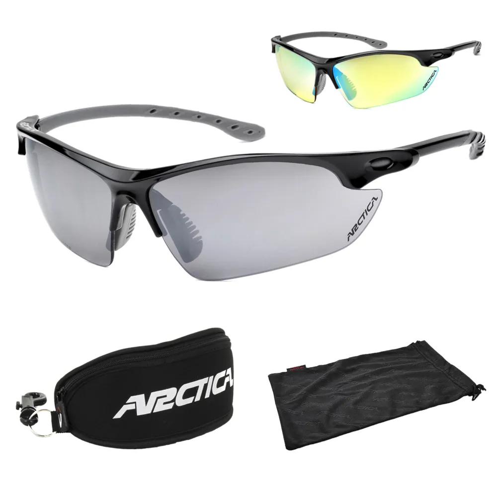 Arctica S199 Czarno-szare PURSUIT Okulary Przeciwsłoneczne Gratisy
