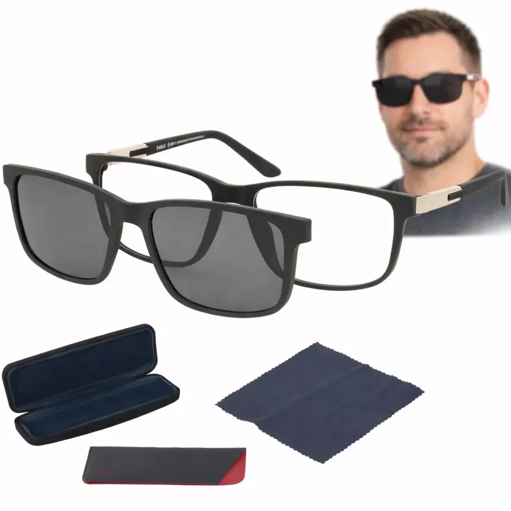 Solano CL90151B Corrective Frame With Clip-On Sun Cover