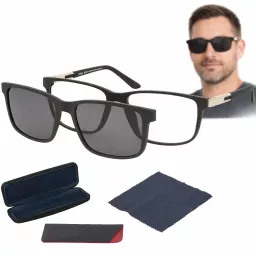 Solano CL90151B Corrective Frame With Clip-On Sun Cover