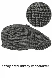 Kaszkiet Męski Peaky Blinders K277A Pepitka Ocieplany 57–59 cm PolarFashion - 3