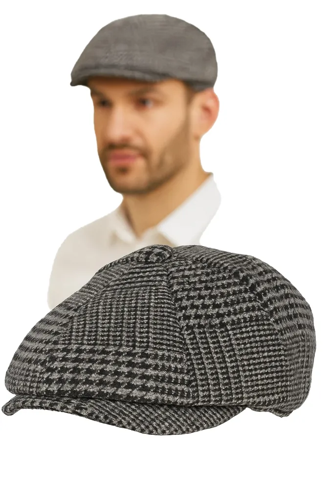 Kaszkiet Męski Peaky Blinders K277A Pepitka Ocieplany 57–59 cm PolarFashion
