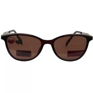 Okulary damskie 2w1 clip-on polaryzacja UV400 Brązowe Solano CL90304C - 2